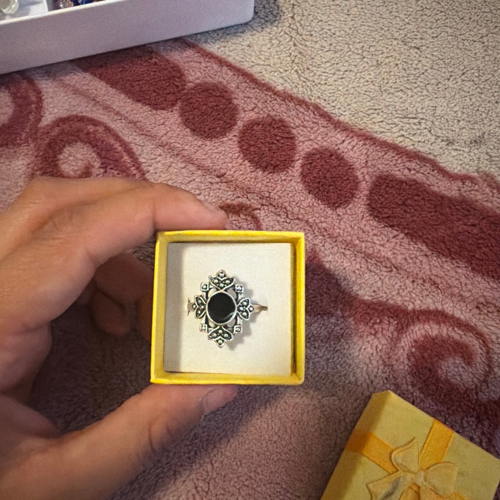 Goth black ring