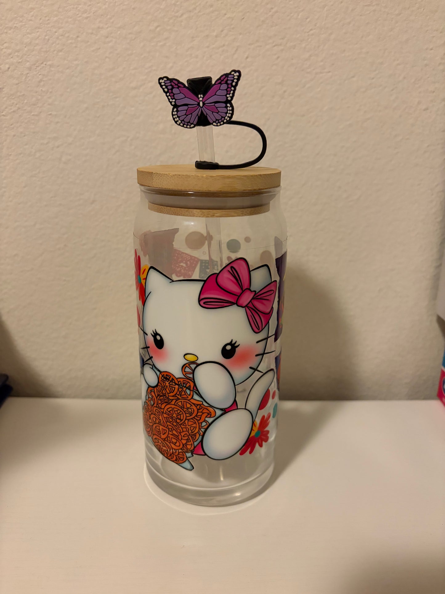 Hello kitty, Mexican Snack 20oz Glass Cup