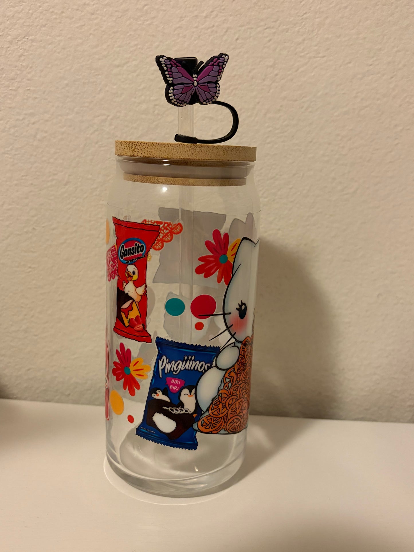 Hello kitty, Mexican Snack 20oz Glass Cup